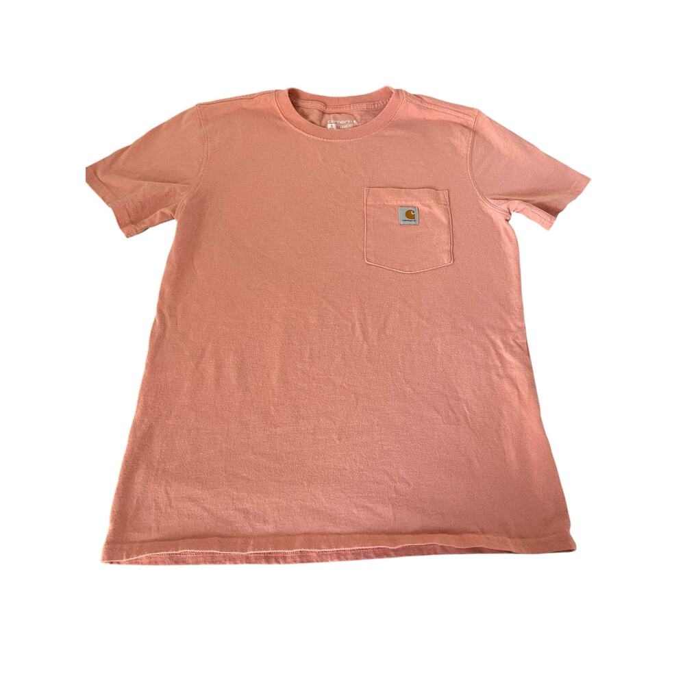 Carhartt Women’s Loose Fit T-Shirt S  Coral Pink Short Sleeve Workwear Casual - Picture 2 of 5